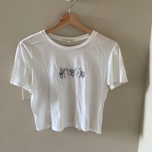 Urban outfitters future state cropped graphic t-shirt